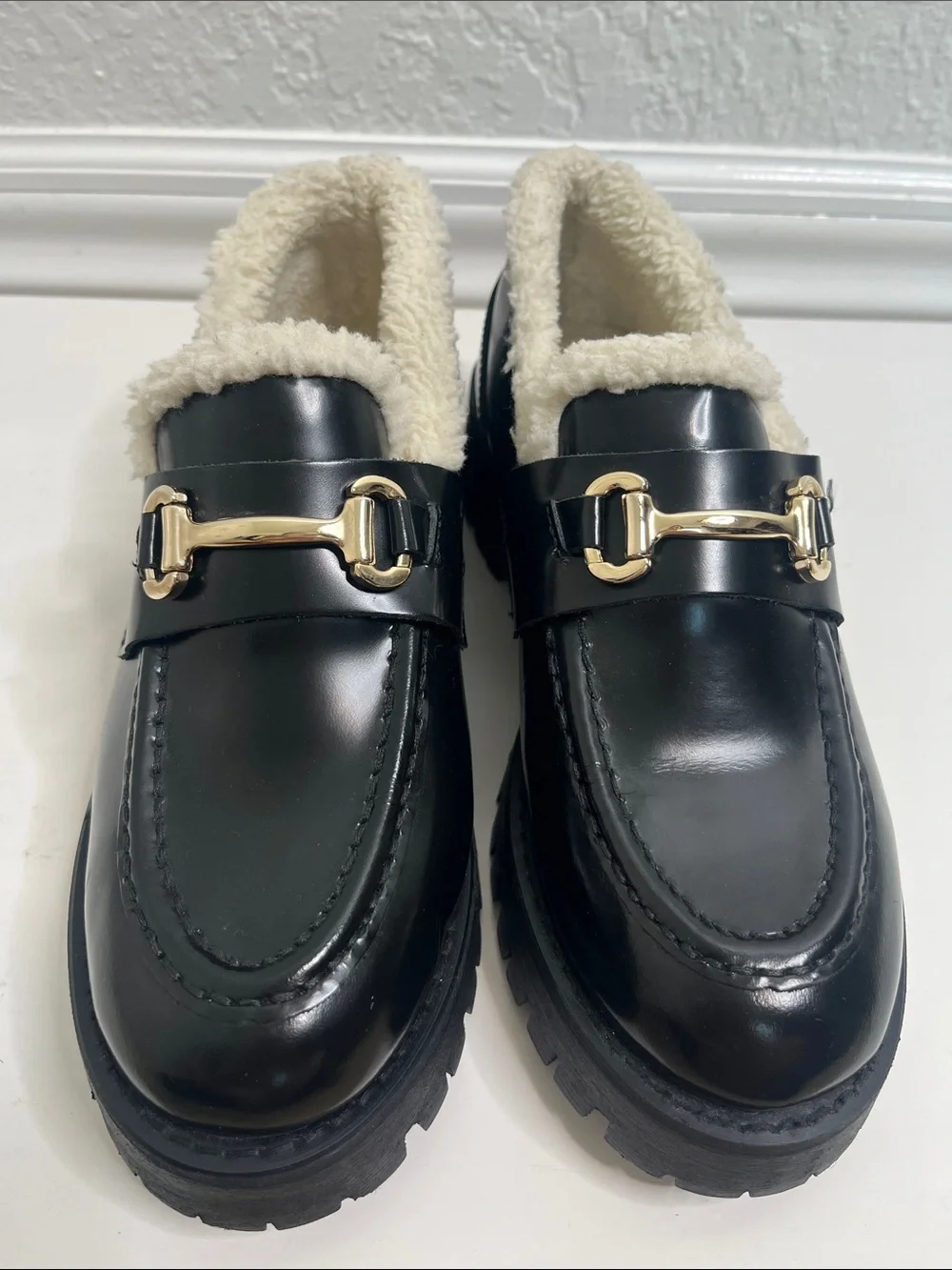 NEW Steve Madden Lando Fur Loafer Sz 7